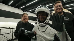 Indian astronaut Group Captain Shubhanshu Shukla assisted out of Dragon spacecraft after completing space mission